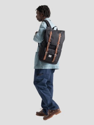 Herschel little america mid volume black best sale